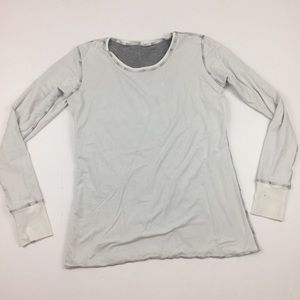 LULULEMON Super Soft Reversible White and Gray Top